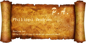 Philippi András névjegykártya